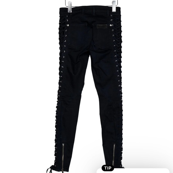 Faith Connexion Black Lace-Up Jeans - Picture 2 of 5